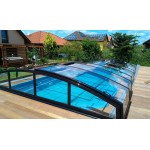 Acoperitoare policarbonat compact cu usa pe laterala pentru piscine 6.30 x 3.50 m, Casablanca Infinity A carbon - -	TRANSPORT  GRATUIT !