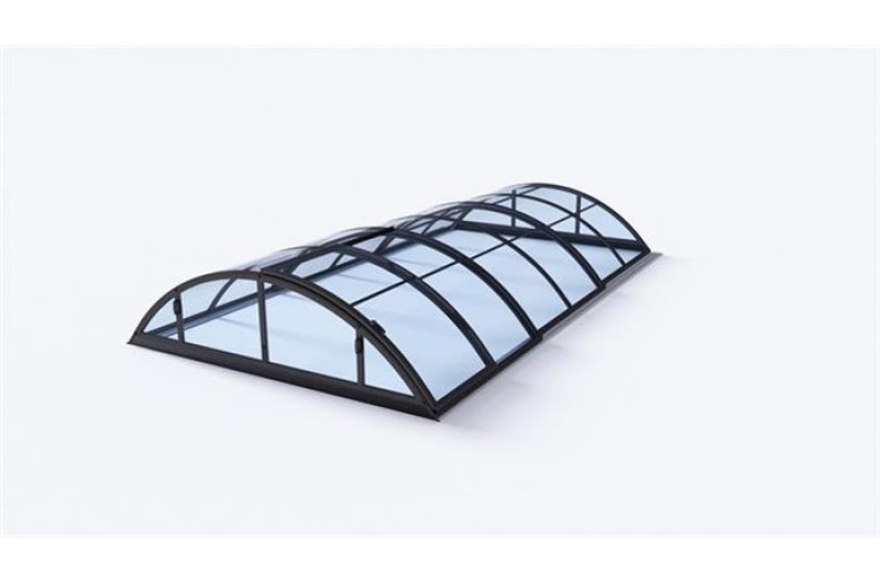 Acoperitoare policarbonat pentru piscine pana la 10.60 x 5.01m, KLASIK C antracit . TRANSPORT  GRATUIT !