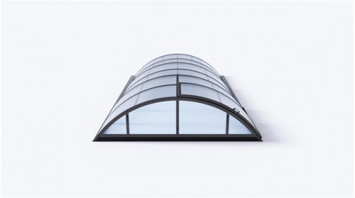 Acoperitoare policarbonat pentru piscine pana la 10.60 x 5.01m, KLASIK C antracit . TRANSPORT  GRATUIT !