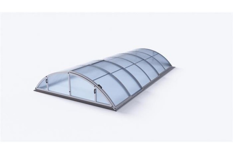 Acoperitoare policarbonat pentru piscine pana la 6.3 x 3.2m, KLASIK A silver . TRANSPORT  GRATUIT !