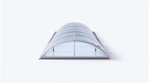 Acoperitoare policarbonat pentru piscine pana la 10.60 x 5.01m, KLASIK C silver . TRANSPORT GRATUIT !