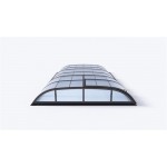 Acoperitoare policarbonat pentru piscine pana la 8.50 x 4.64m, DALLAS CLEAR  B antracit . TRANSPORT  GRATUIT !