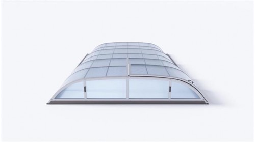 Acoperitoare policarbonat pentru piscine pana la 6.35 x 3.65m, DALLAS A silver . TRANSPORT  GRATUIT !