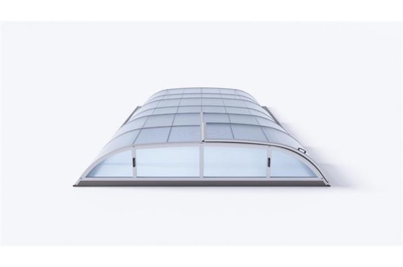 Acoperitoare policarbonat transparent pentru piscine pana la 6.35 x 3.65m, DALLAS CLEAR A SILVER . TRANSPORT  GRATUIT !