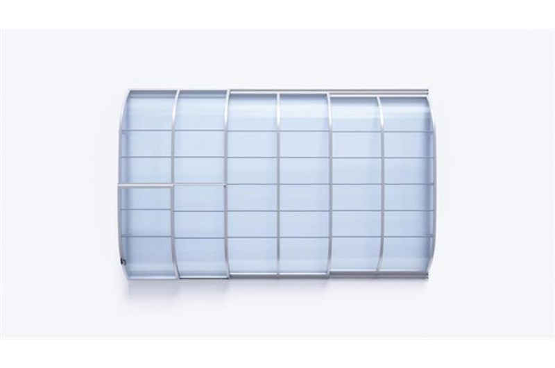 Acoperitoare policarbonat transparent pentru piscine pana la 6.35 x 3.65m, DALLAS CLEAR A SILVER . TRANSPORT  GRATUIT !