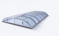 Acoperitoare policarbonat pentru piscine pana la 6.35 x 3.65m, DALLAS A silver . TRANSPORT  GRATUIT !