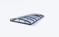 Acoperitoare policarbonat compact cu usa pe laterala pentru piscine 8.50 x 4.46 m, Casablanca Infinity B carbon - TRANSPORT  GRATUIT !