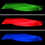 Proiector plat cu leduri RGB cu telecomanda