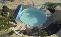 Piscina rotunda 500 cm , adincime 150 cm ; liner 0.8 mm